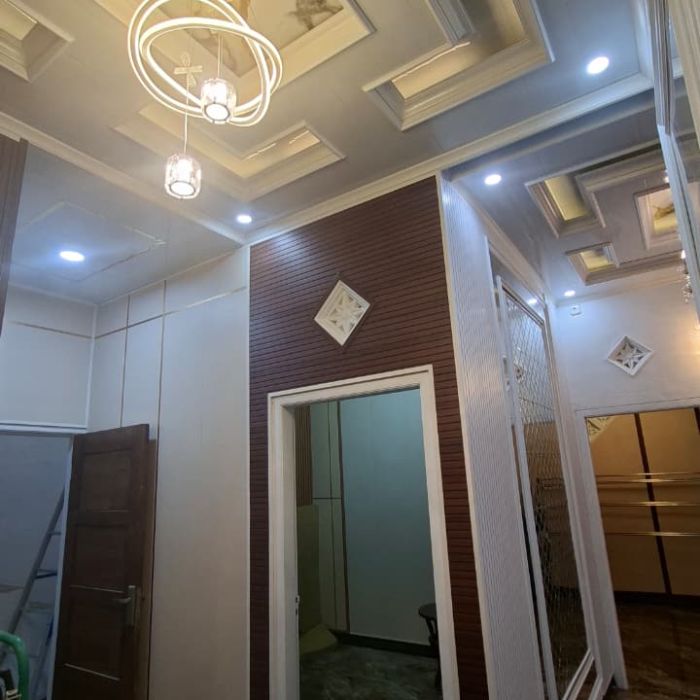 Panel dinding dan plafon PVC terpasang di rumah pelanggan Blitar